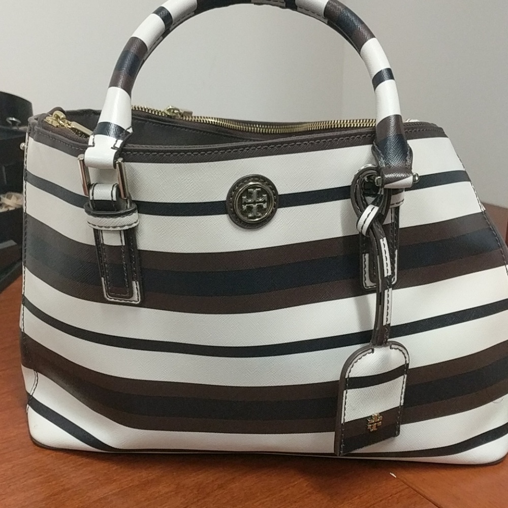 Tory Burch Robinson Double Zip Leather
